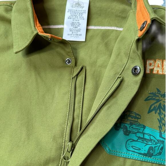 DISNEY CARS Lightning McQueen Dino Park Green Jumpsuit Size 9/10 Halloween - Picture 5 of 9